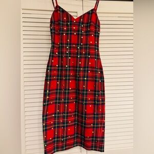 Dolce & Gabbana Wool Plaid Women's Dress
